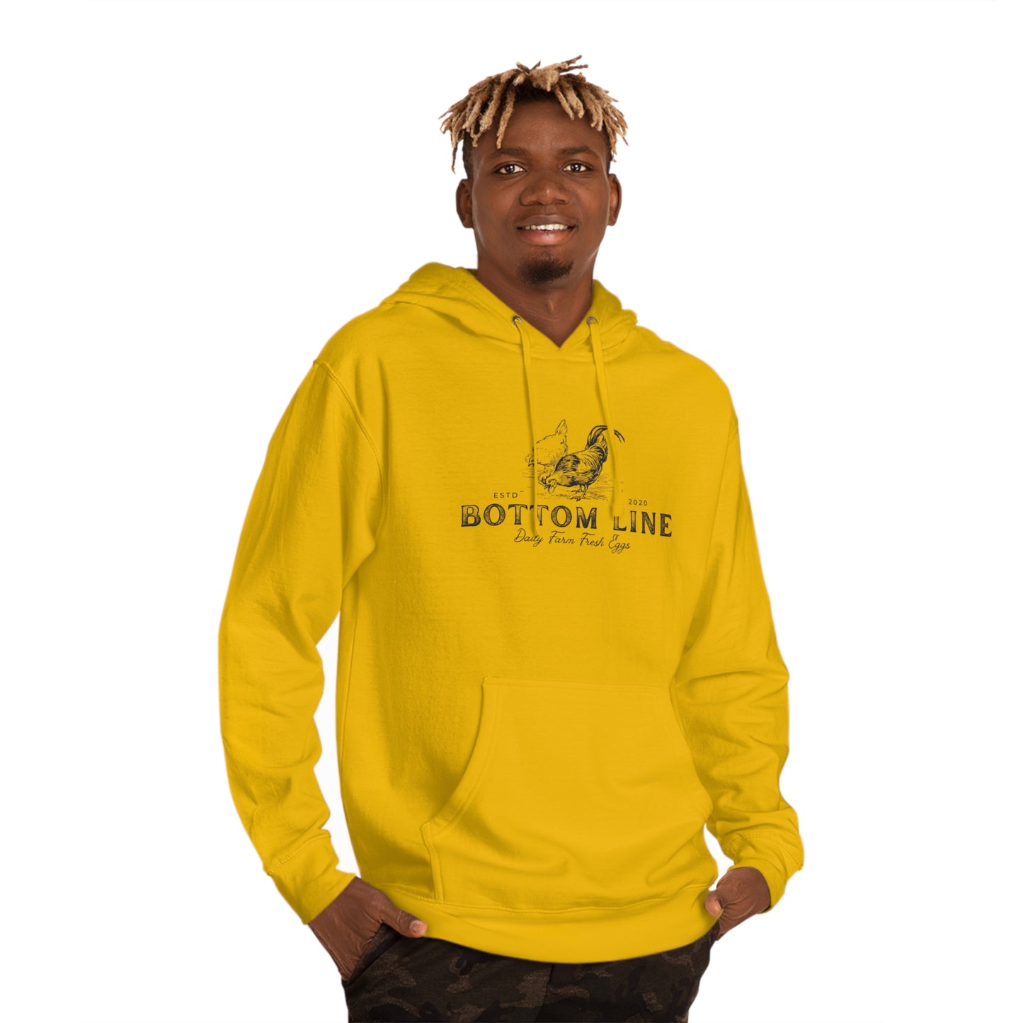 Farm Fresh Eggs Front Design Hoodie