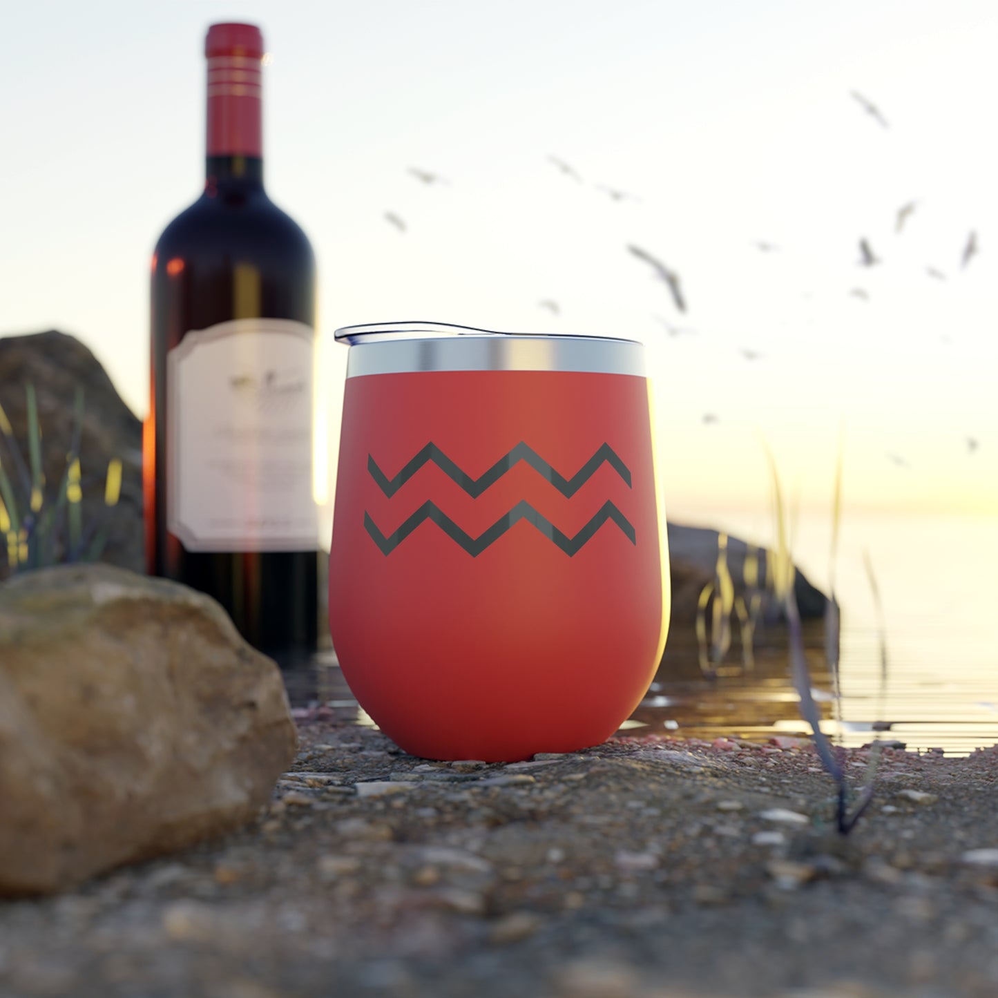 Bottom Line Logo 12oz Insulated Wine Cup