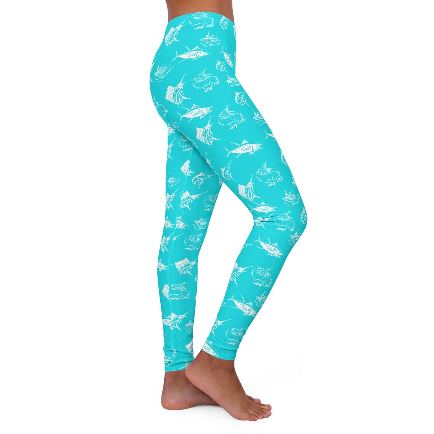 Blue Sport Fish Leggings