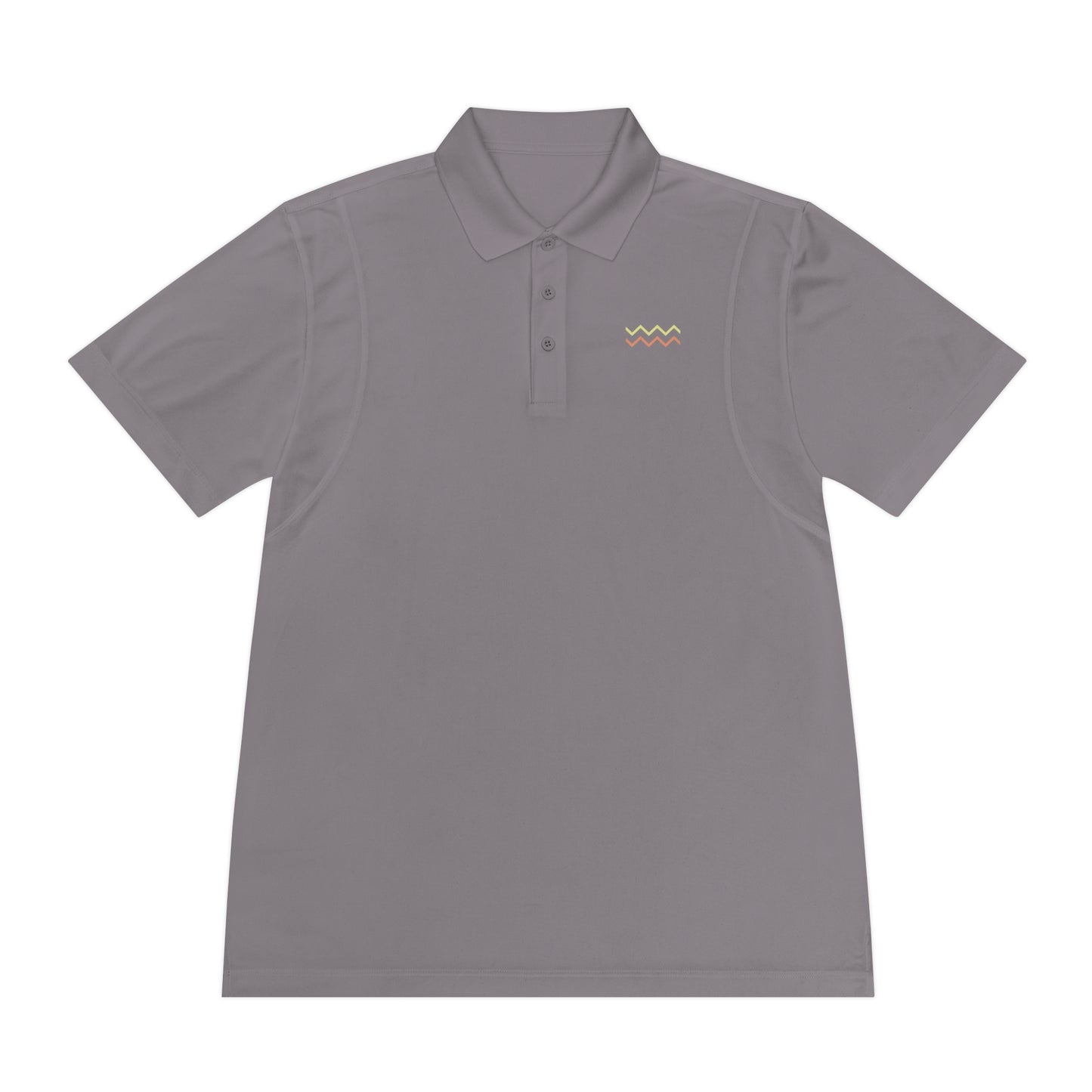 Orange & Yellow Ripple Sport Polo