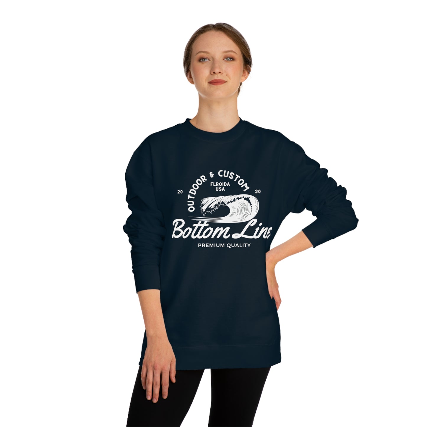 Wave Barrel Front Design Crewneck Sweatshirt