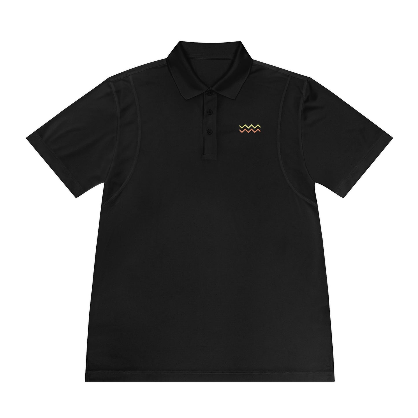 Orange & Yellow Ripple Sport Polo