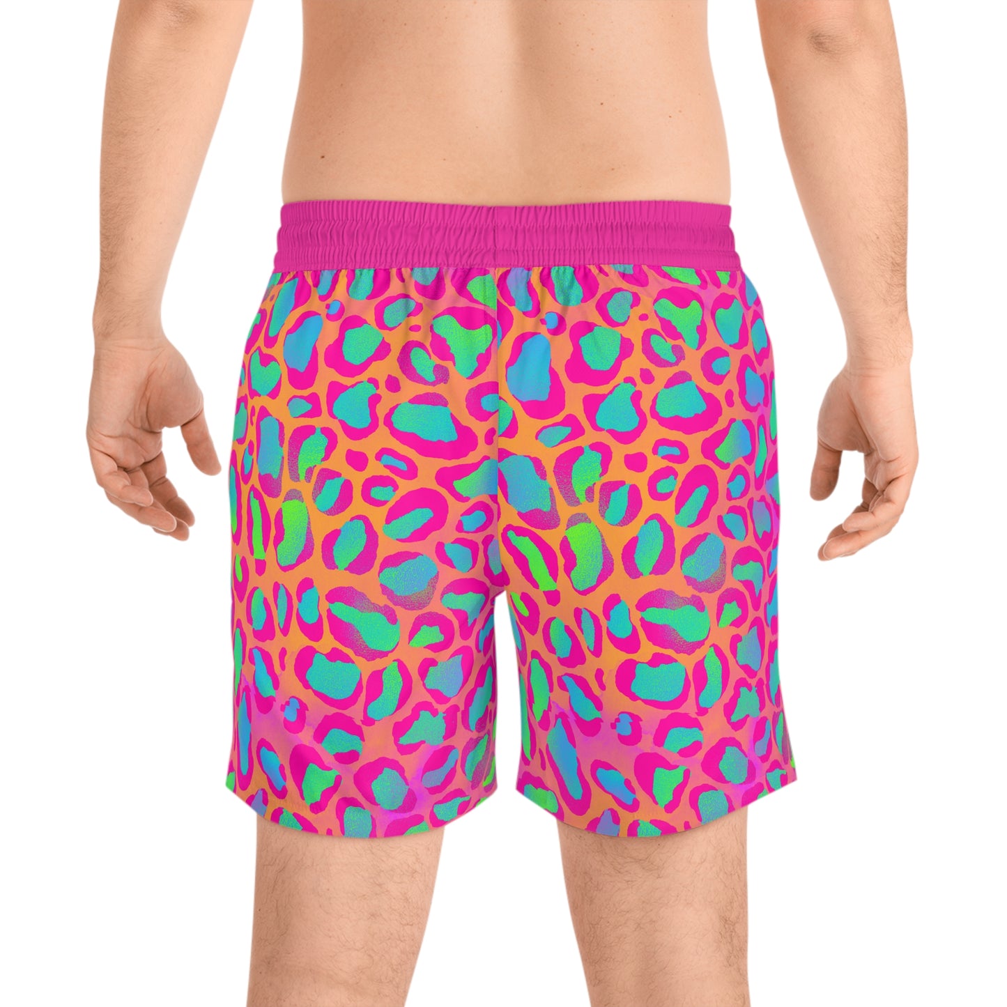 Pink Leopard Swim Trunks