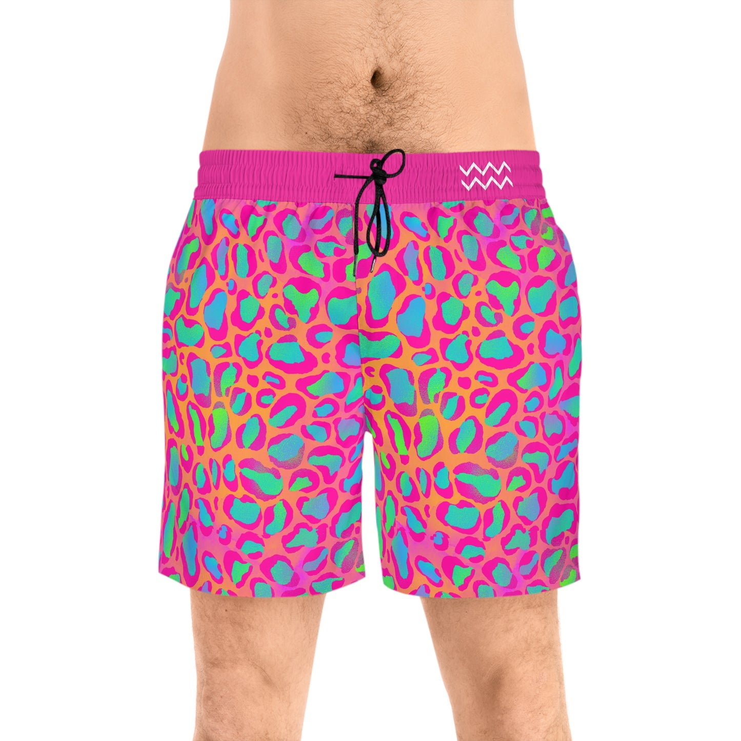 Pink Leopard Swim Trunks