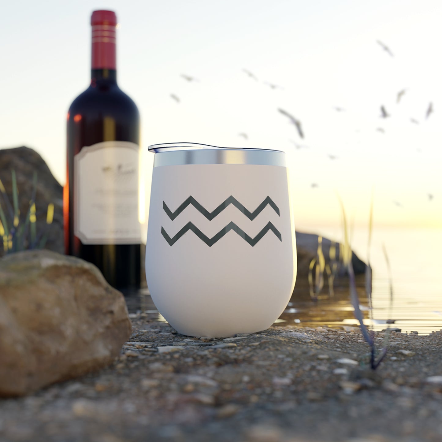 Bottom Line Logo 12oz Insulated Wine Cup