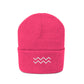 White Ripple Knit Beanie